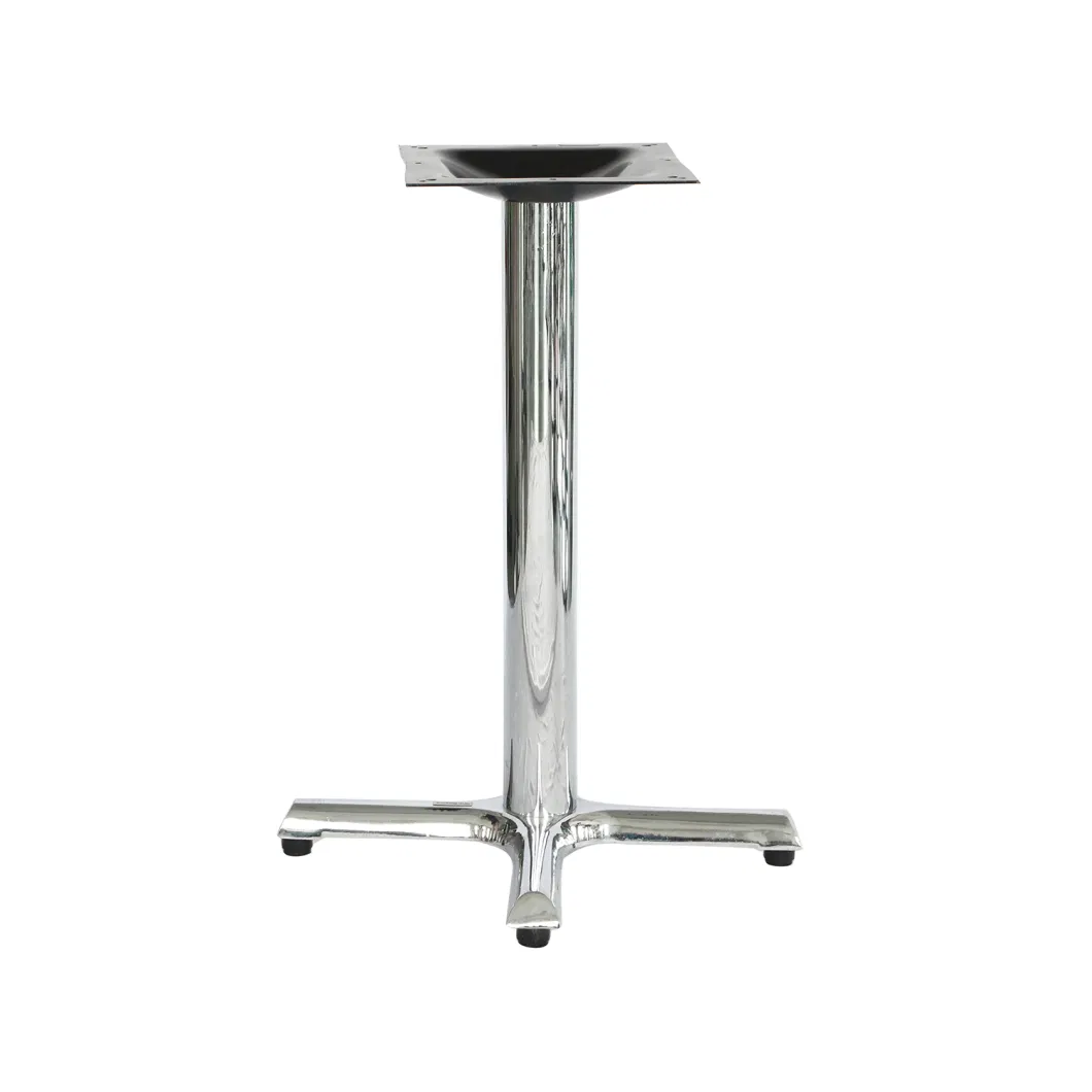 Modern Style Dining Table Metal Frame Aluminum Table Chrome Table Base