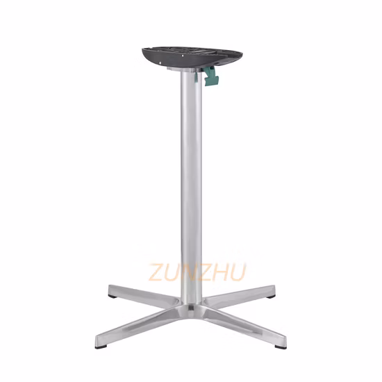 Алюминиевое основание складного стола Индивидуальные детали мебели для столовой Современные ножки обеденного стола Металлические ножки стола Дизайн Benzs с тремя ножками Основание стула